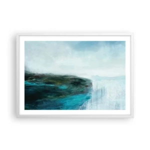 Poster in cornice bianca - Astrazione marittima - 70x50 cm