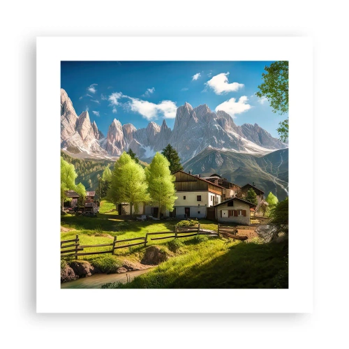 Poster - Idillio alpino - 40x40 cm