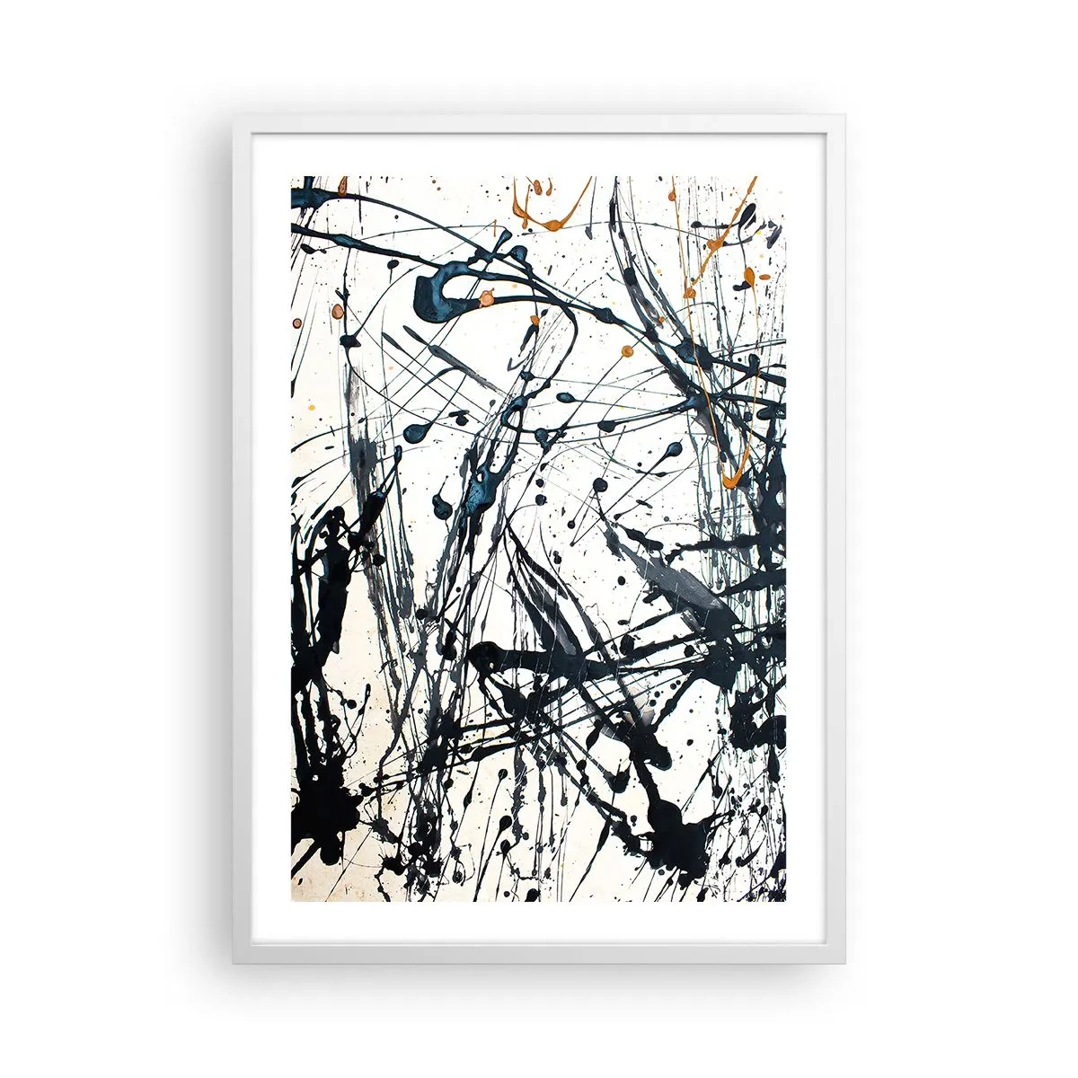 Poster in cornice bianca - Astrazione espressionistica - 50x70 cm