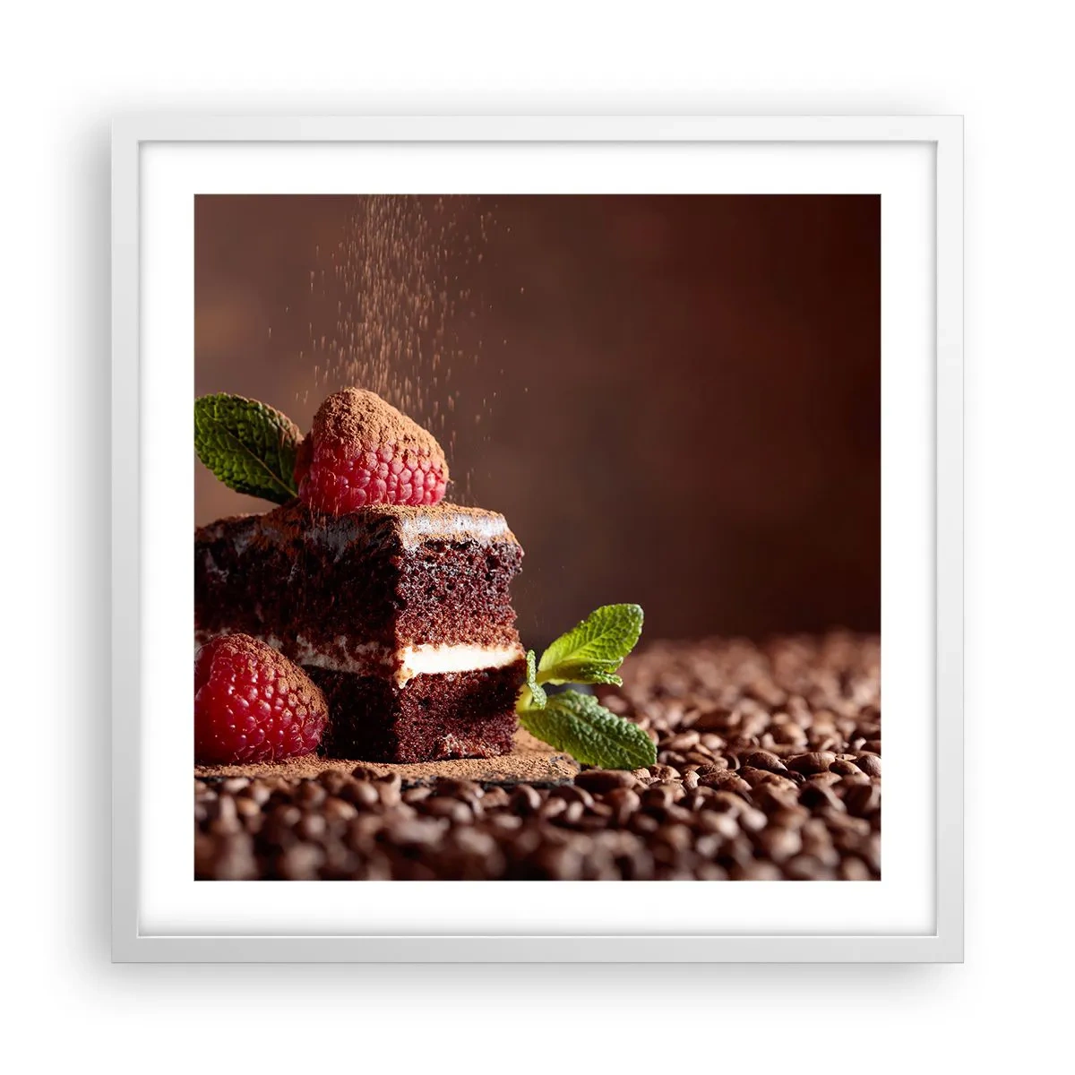 Poster in cornice bianca - La vita è dolce - 50x50 cm