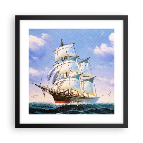 Poster in cornice nera - Con orgoglio nel vento - 40x40 cm