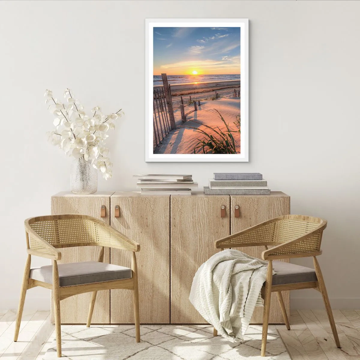 Poster in cornice bianca - Luci e ombre del vento - 30x40 cm