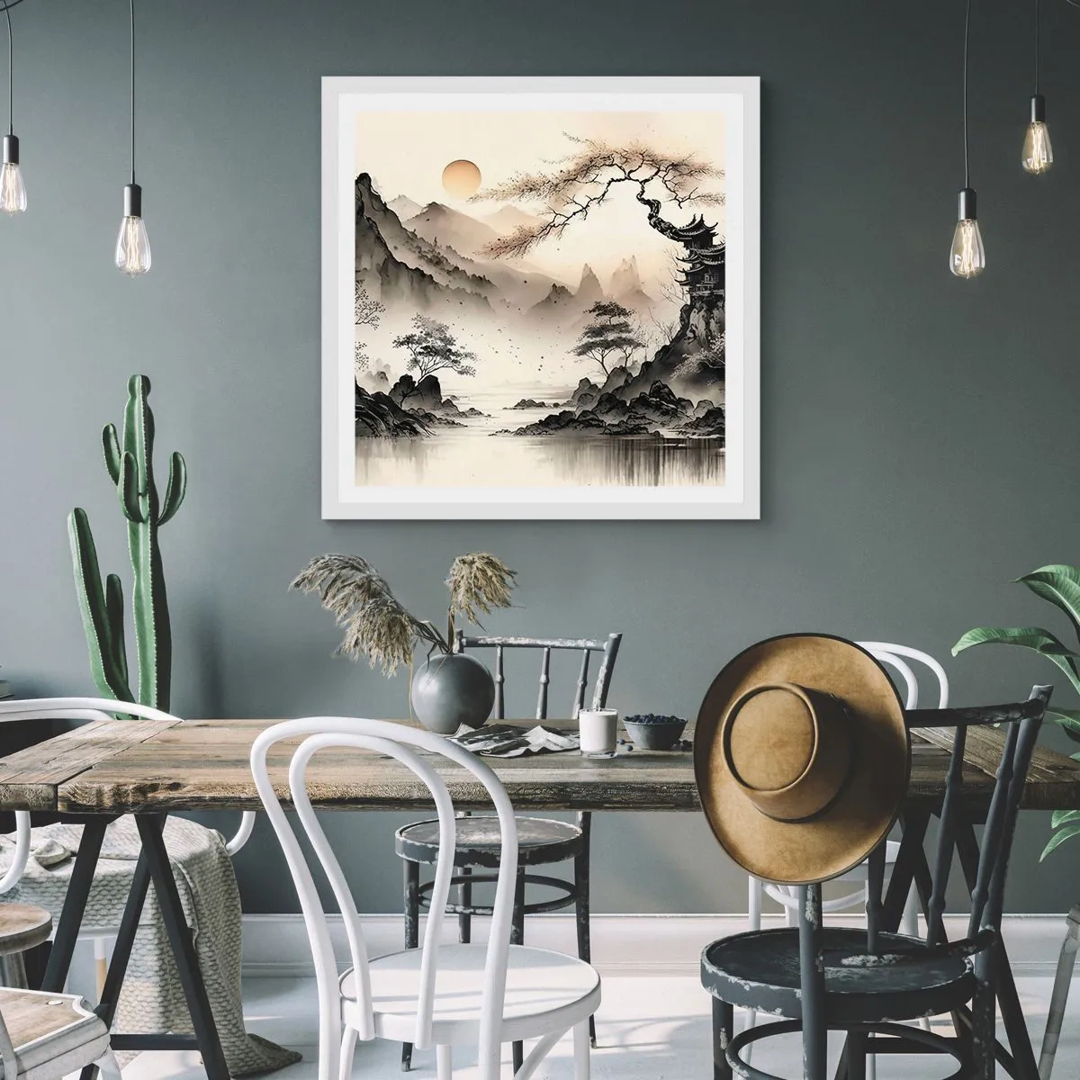 Poster in cornice bianca - Il fascino irripetibile dell'oriente - 30x30 cm