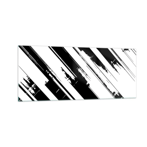 Quadro su vetro - Composizione intensa e dinamica - 100x40 cm