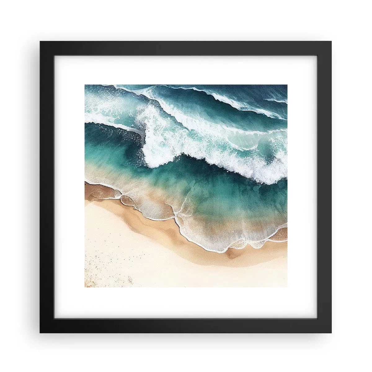 Poster in cornice nera - L'eterno incontro - 30x30 cm