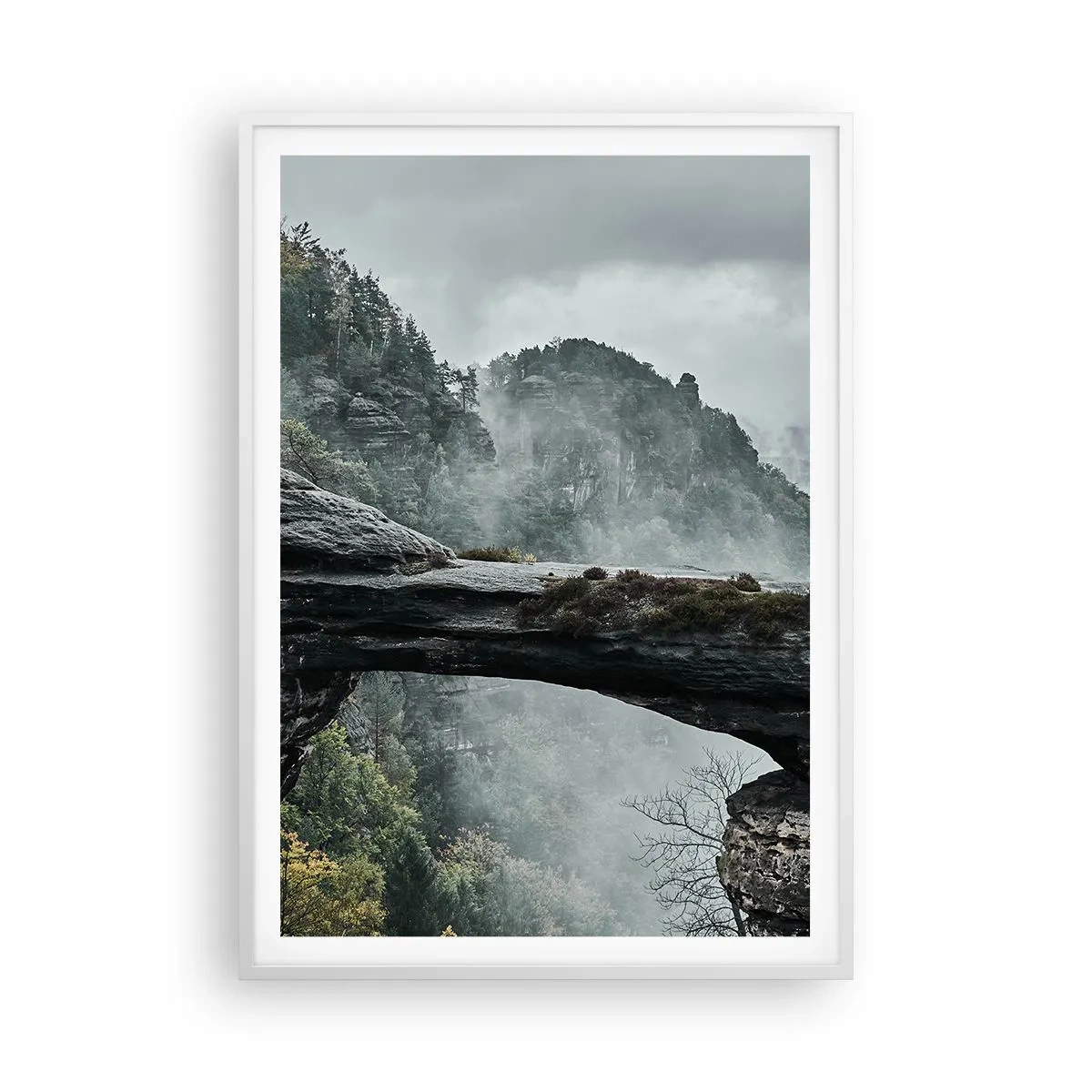 Poster in cornice bianca - Qui inizia l'avventura - 70x100 cm