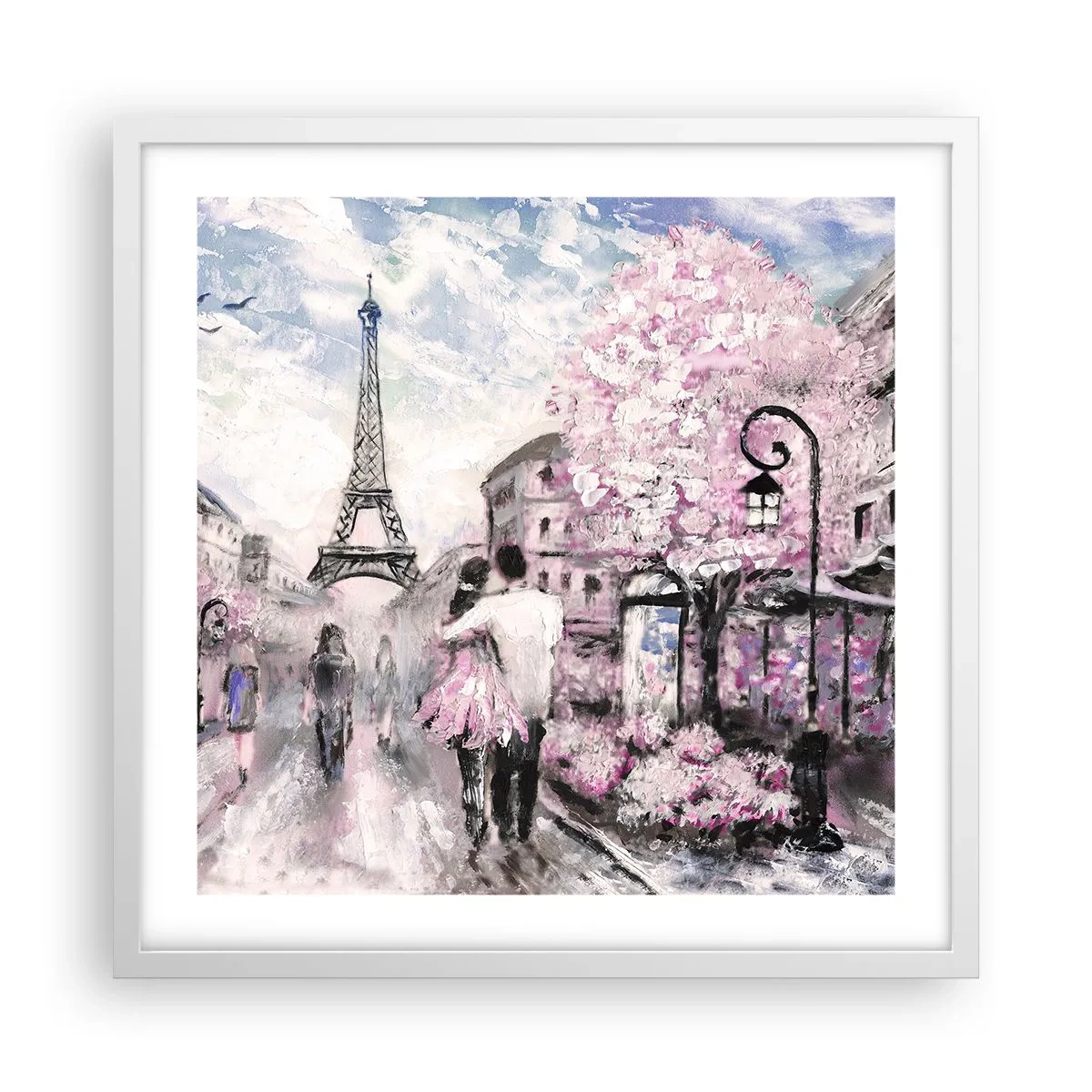 Poster in cornice bianca - Se innamorarsi, allora solo a... - 50x50 cm