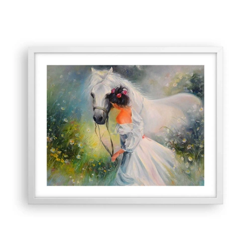 Poster in cornice bianca - Come in un bel sogno - 50x40 cm