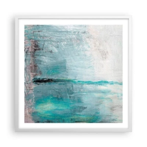 Poster in cornice bianca - Orizzonte nel blu - 60x60 cm