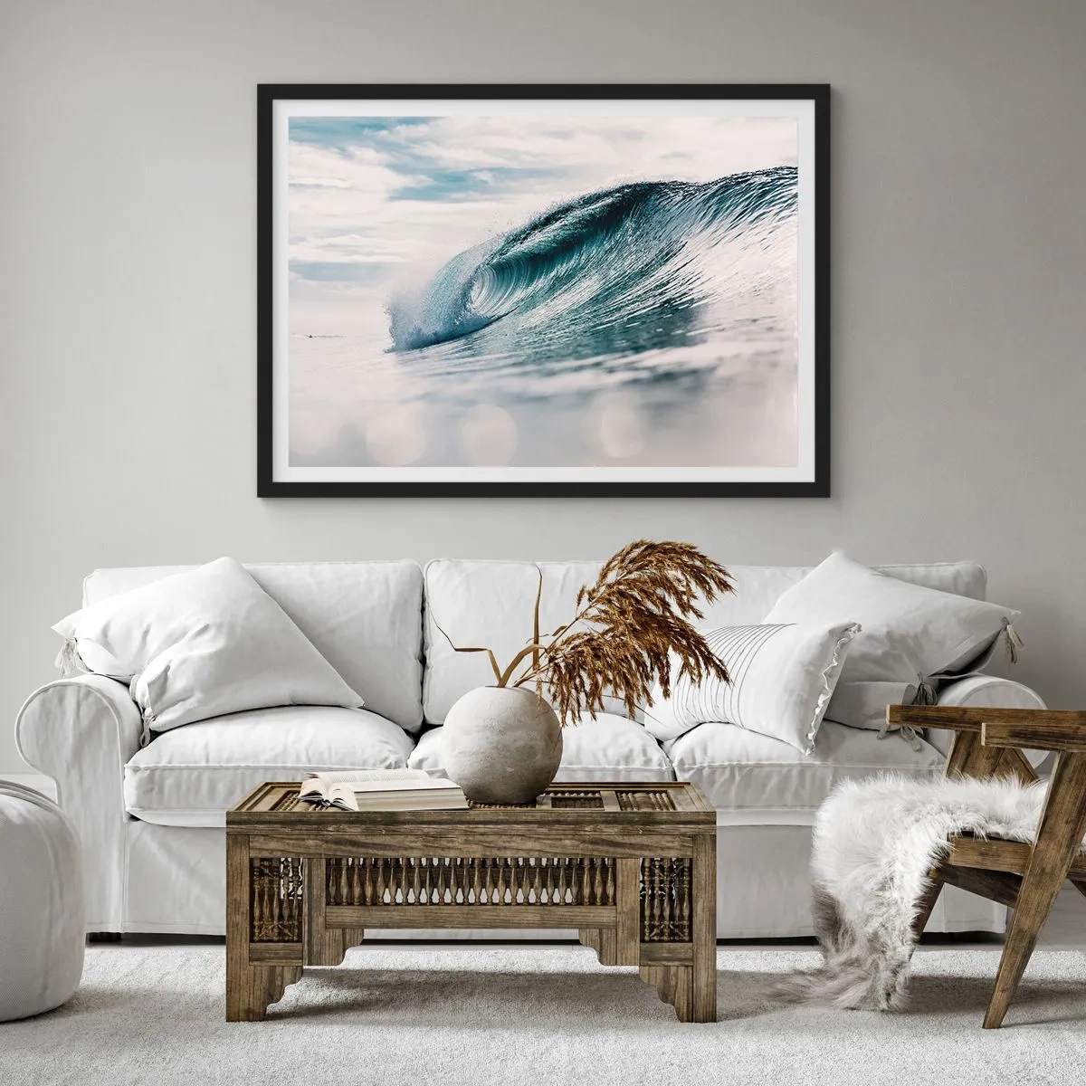 Poster in cornice nera - Cima d'acqua - 50x40 cm