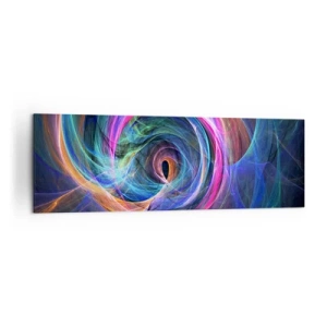 Quadro su tela - Stampe su Tela - Un vortice astratto di colori nelle tonalità del viola, del rosa e del blu. - 160x50cm - Dove mi porti? - Decorazione murale moderna per soggiorno e camera da letto ARTTOR