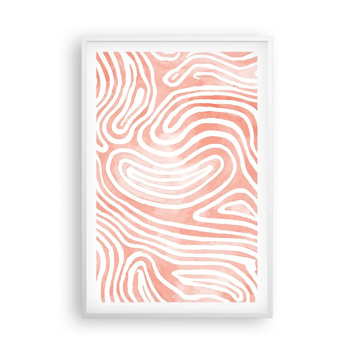 Poster in cornice bianca - Nel labirinto di corallo - 61x91 cm