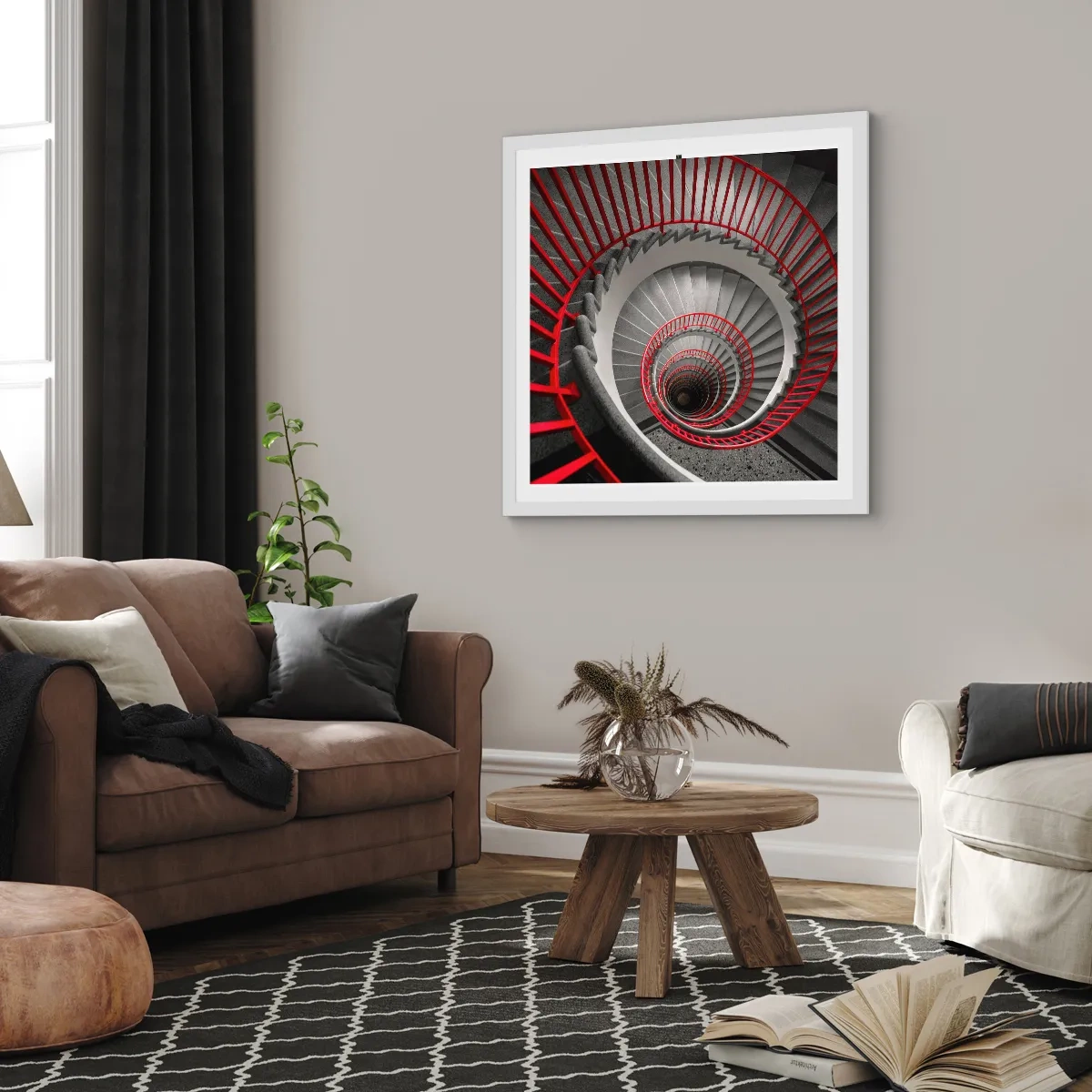 Poster in cornice bianca - I giochi dell'architettura - 50x50 cm