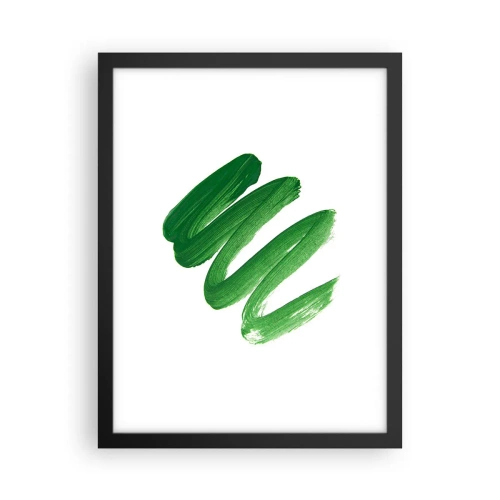 Poster in cornice nera - Scherzo verde - 30x40 cm