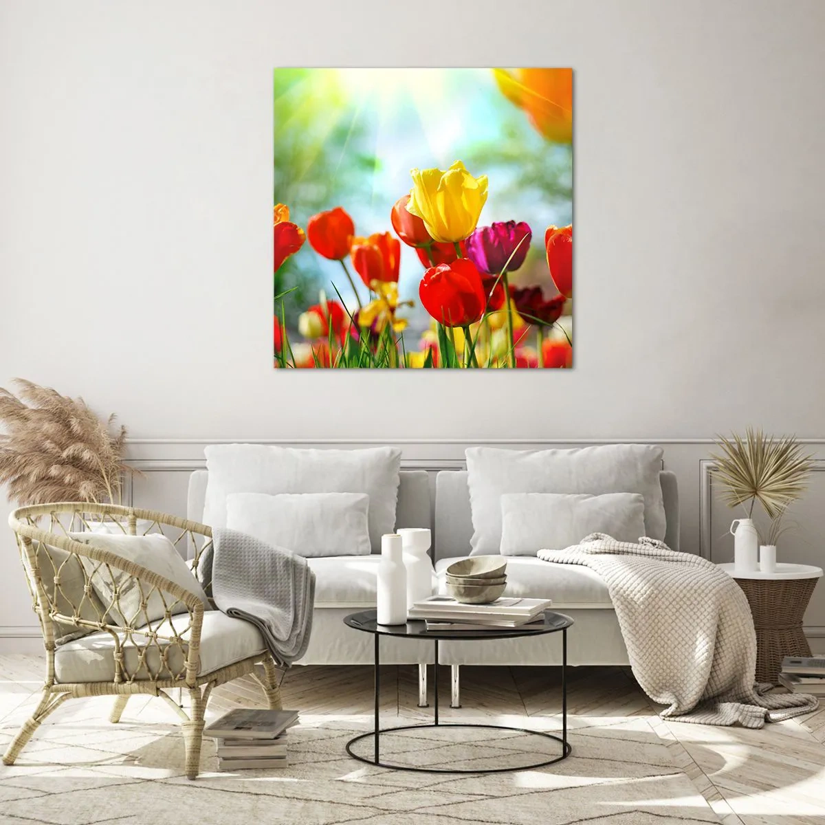 Quadro su vetro - Tutti i colori del sole - 40x40 cm