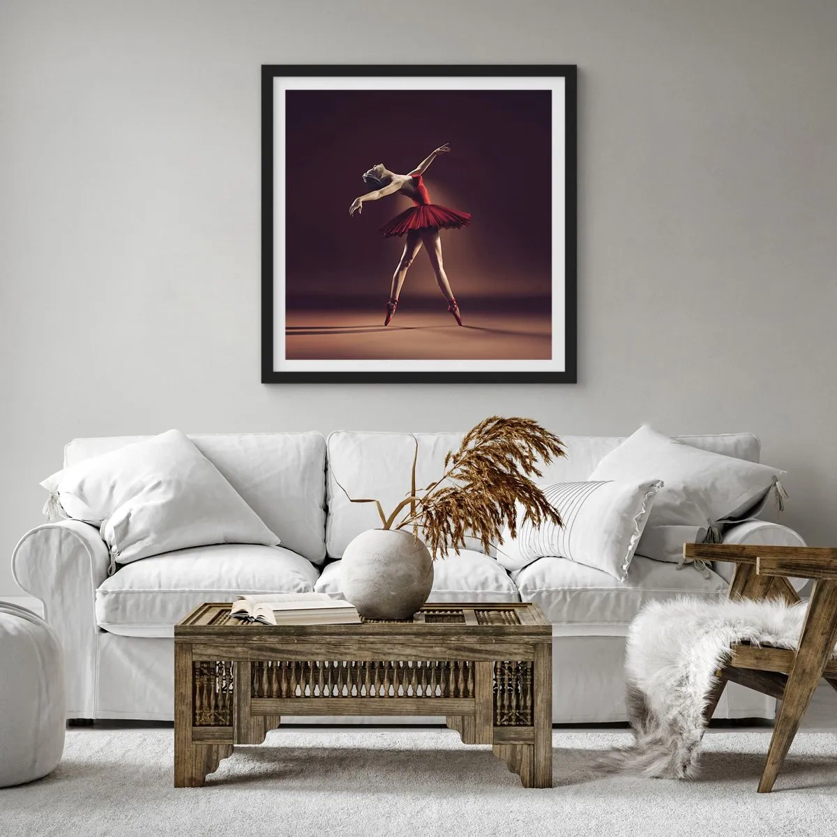 Poster in cornice nera - Prima ballerina - 60x60 cm