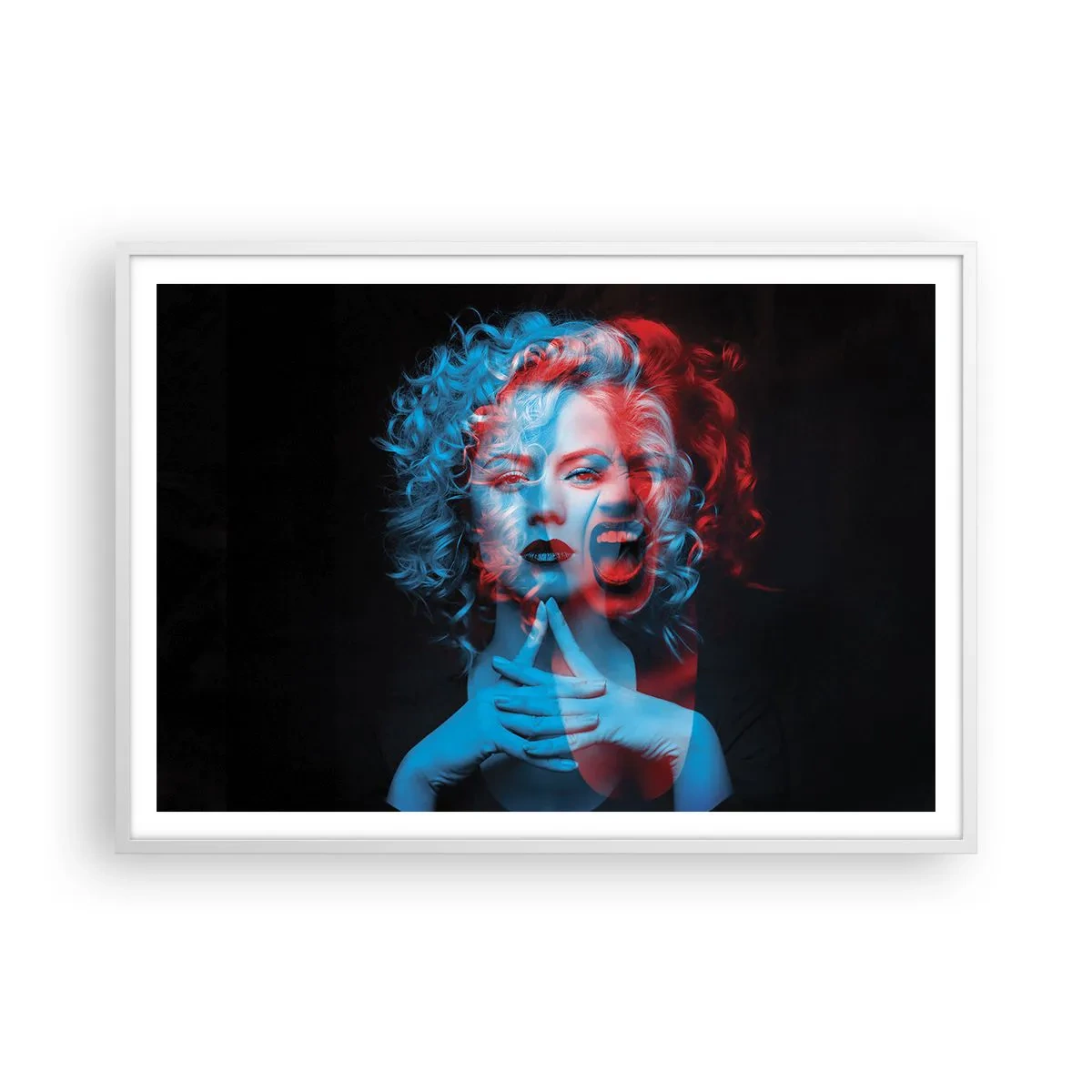 Poster in cornice bianca - Alter ego - 100x70 cm