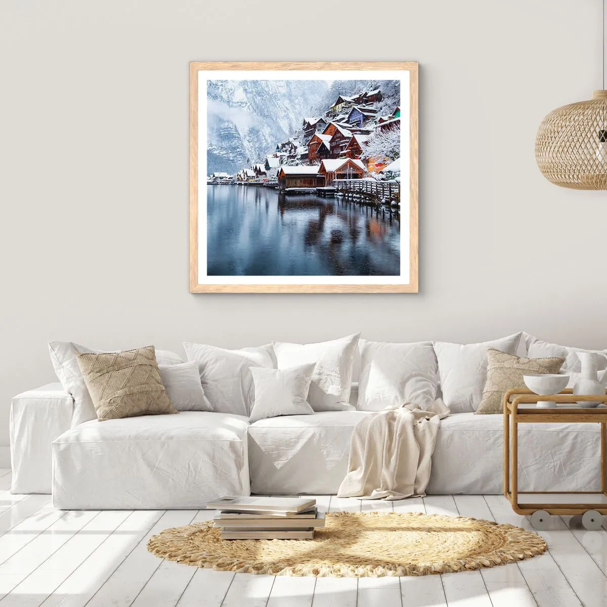 Poster in cornice rovere chiaro - Decorazione invernale - 60x60 cm