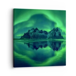Quadro su tela - Stampe su Tela - Tra le braccia dell'aurora boreale - 30x30 cm