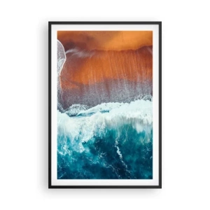 Poster in cornice nera - Il tocco dell'oceano - 61x91 cm