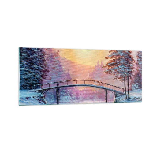 Quadro su vetro - Quattro stagioni: inverno - 100x40 cm