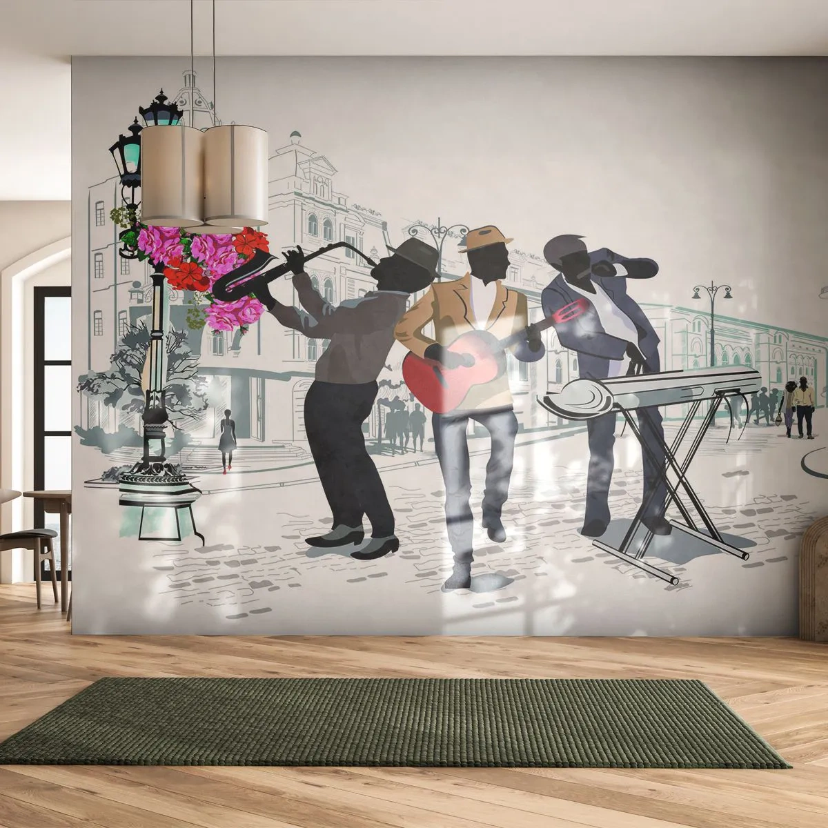 Fotomurali Standard Eco - Musica da strada - Musica, Chitarra, Gruppo musicale - 200x140 cm