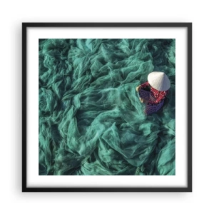 Poster in cornice nera - Nel mare di reti - 50x50 cm