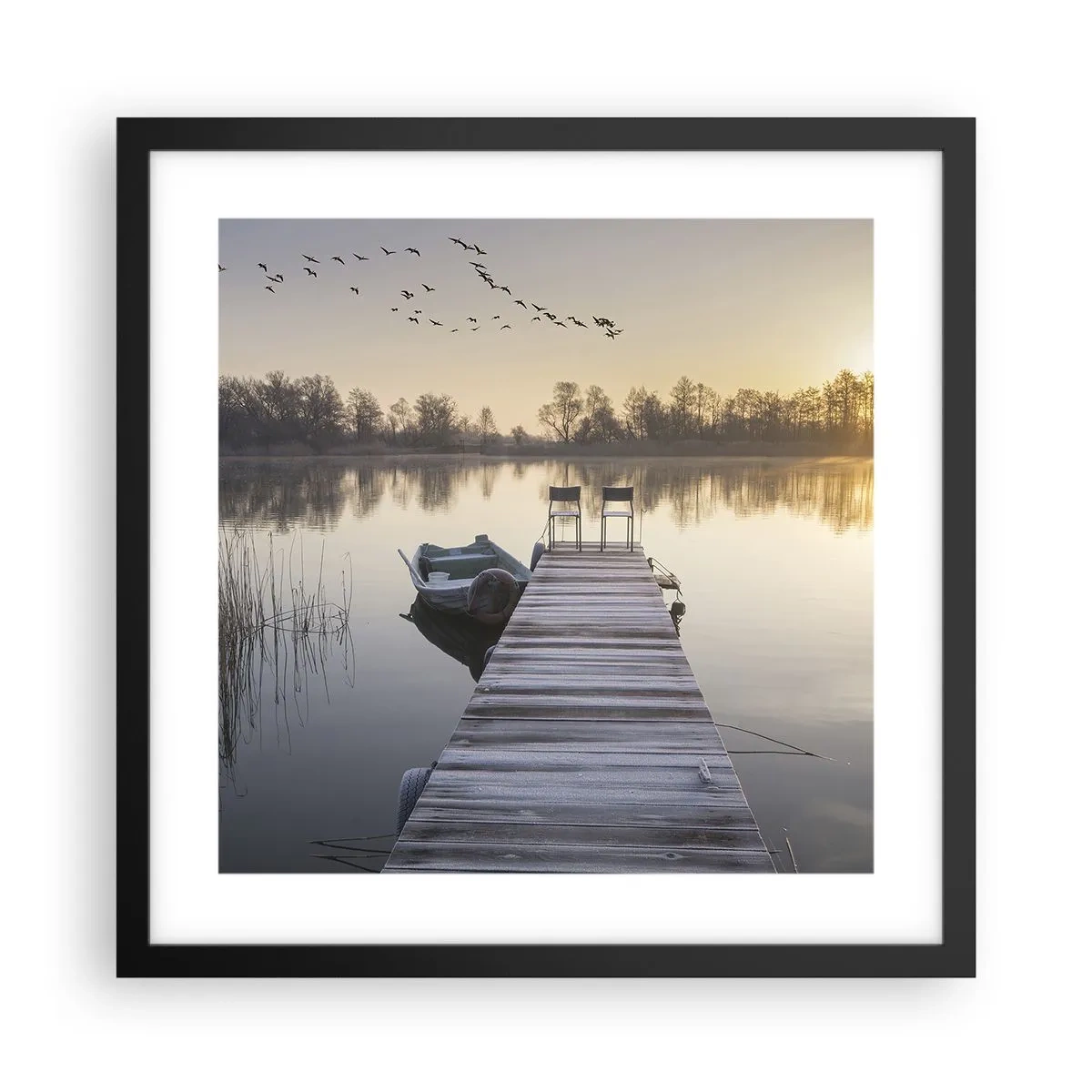 Poster in cornice nera - Tornerò un giorno - 40x40 cm