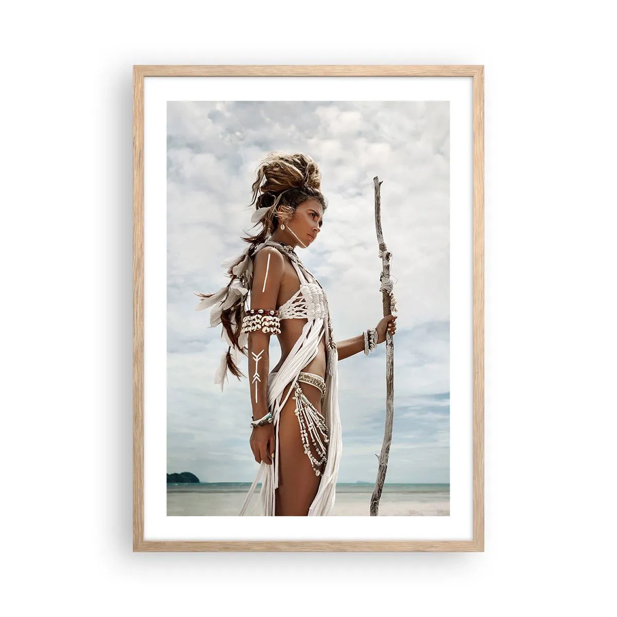 Poster in cornice rovere chiaro - La regina dei tropici - 50x70 cm