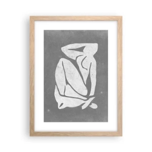 Poster in cornice rovere chiaro - Pensierosa - 30x40 cm