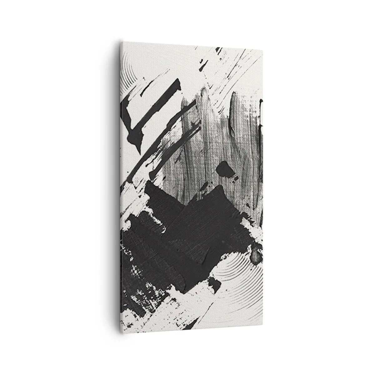 Quadro su tela - Stampe su Tela - Astrazione: espressione di nero - 55x100 cm