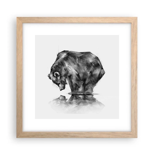 Poster in cornice rovere chiaro - Fa piacere vedere chi ci è caro - 30x30 cm