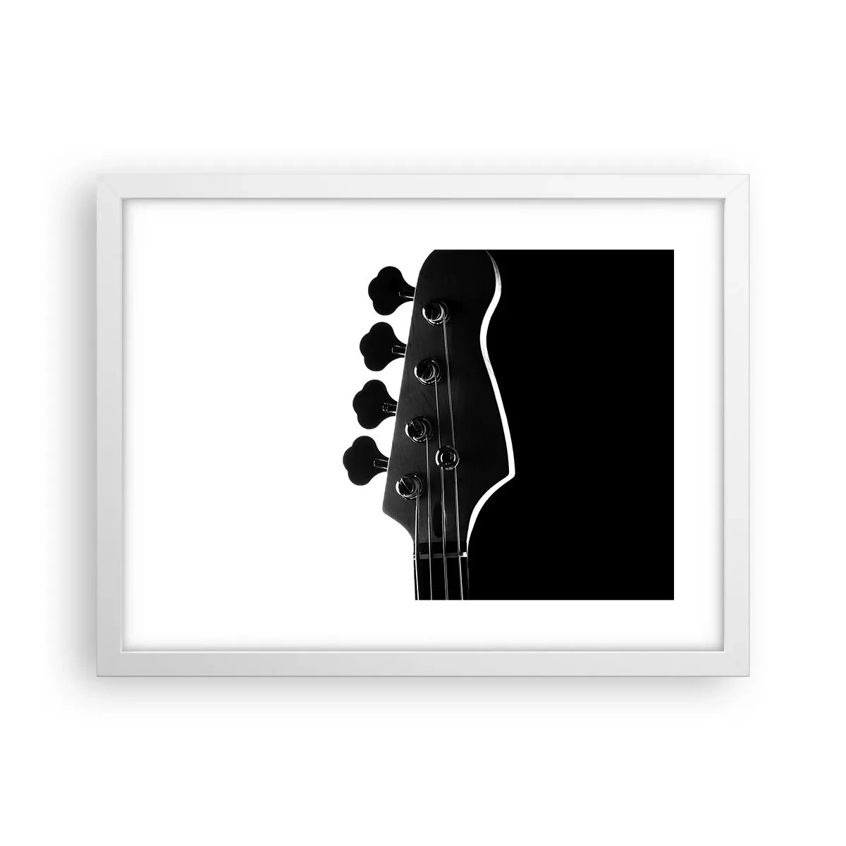 Poster in cornice bianca - Silenzio rock - 40x30 cm