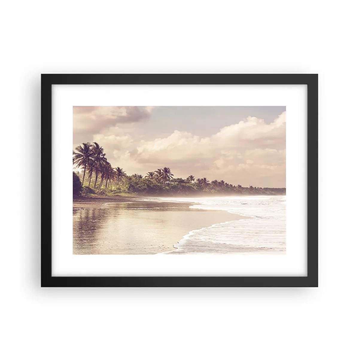 Poster in cornice nera - La carezza delle onde - 40x30 cm