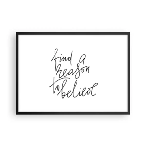 Poster in cornice nera - Una citazione motivazionale in stile minimalista - 70x50cm - è possibile - Decorazione murale moderna per soggiorno e camera da letto ARTTOR