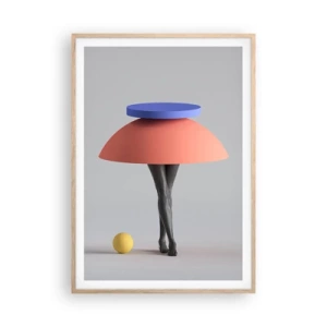 Poster in cornice rovere chiaro - Composizione surrealista - 70x100 cm
