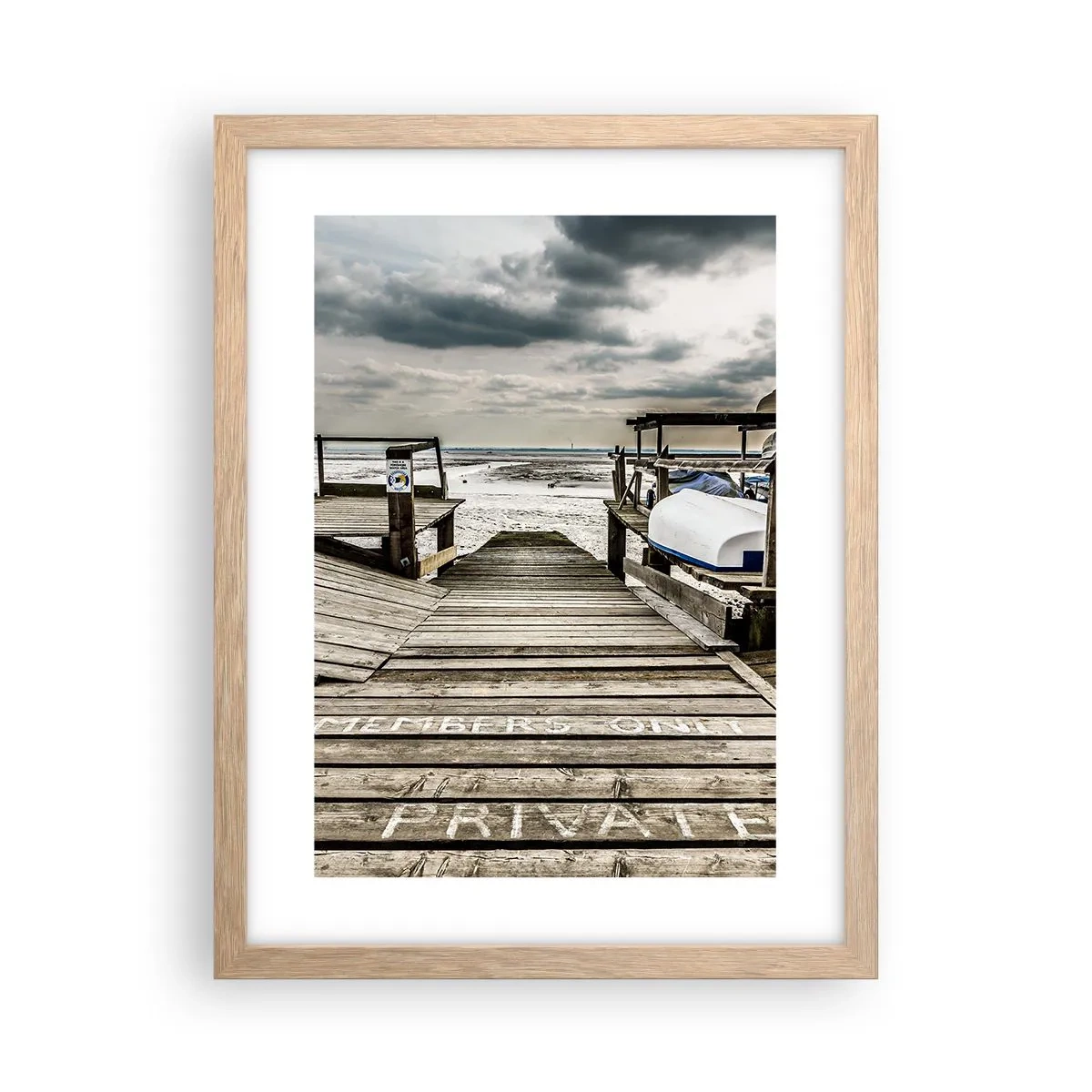 Poster in cornice rovere chiaro - La spiaggia del nord - 30x40 cm