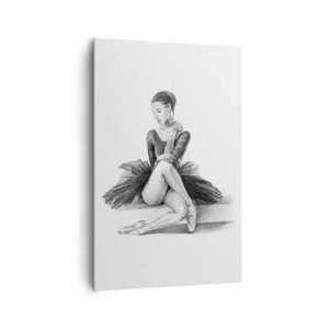 Quadro su tela - Stampe su Tela - Uno schizzo di una ballerina in uno stile classico e sottile - 80x120cm - Incantata dalla danza - Decorazione murale moderna per soggiorno e camera da letto ARTTOR