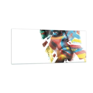 Quadro su vetro - Personalità colorata - 100x40 cm