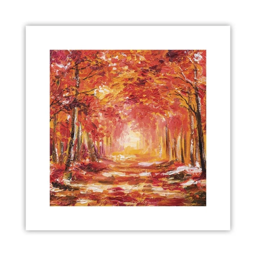 Poster - Foresta di rame - 30x30 cm
