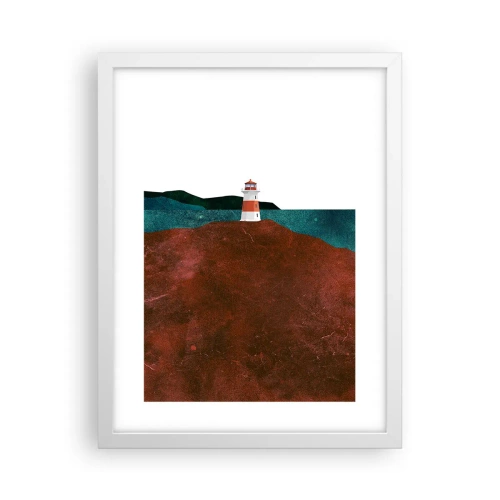 Poster in cornice bianca - Contemplando il mare - 30x40 cm