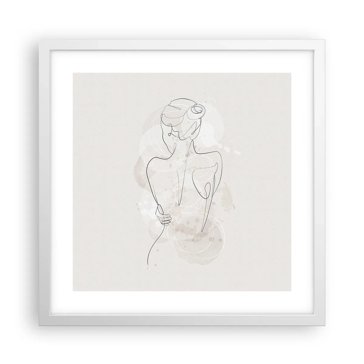 Poster in cornice bianca - Come uno strumento delicato - 40x40 cm