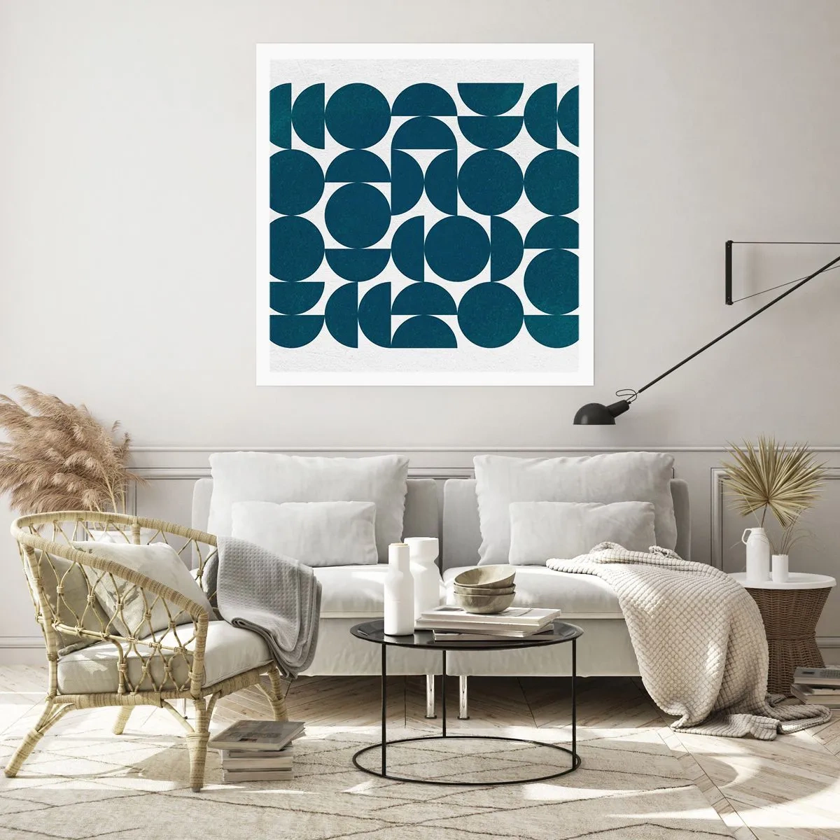 Poster - Cerchi e semicerchi - 50x50 cm