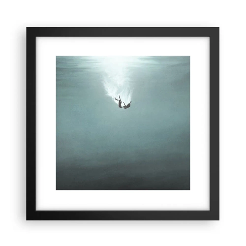 Poster in cornice nera - Nell'abbraccio dell'oceano - 30x30 cm