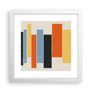 Poster in cornice bianca - Notazione musicale - 30x30 cm