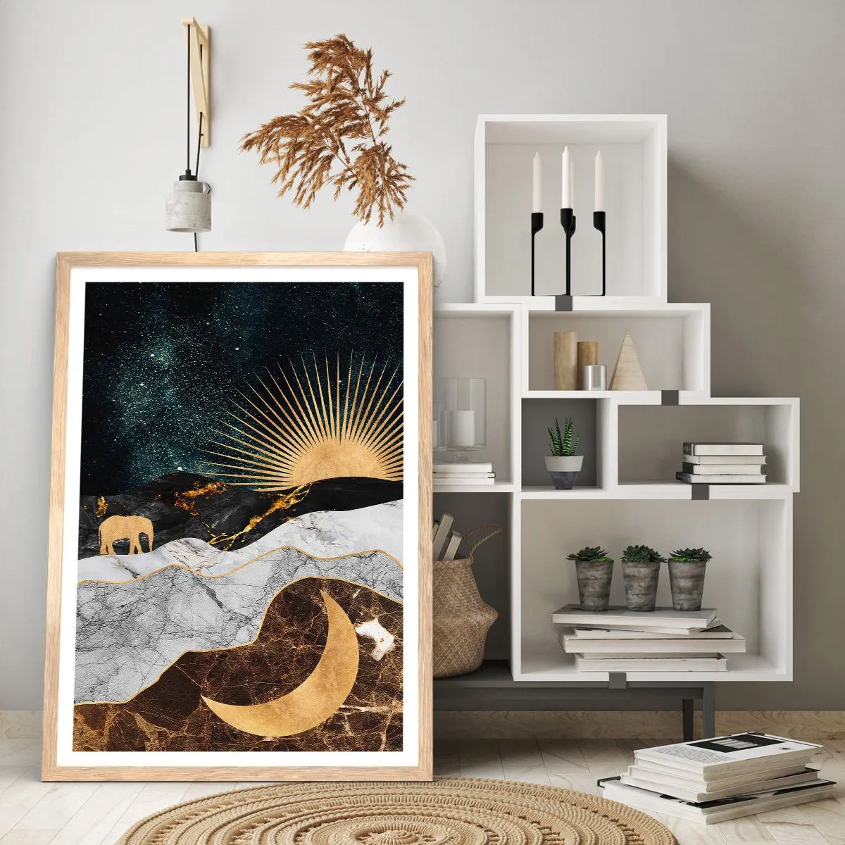 Poster in cornice rovere chiaro - Leggi eterne - 70x100 cm