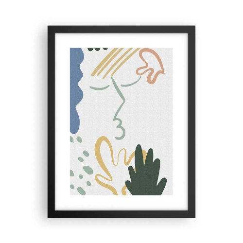 Poster in cornice nera - Il bacio dei fiori - 30x40 cm