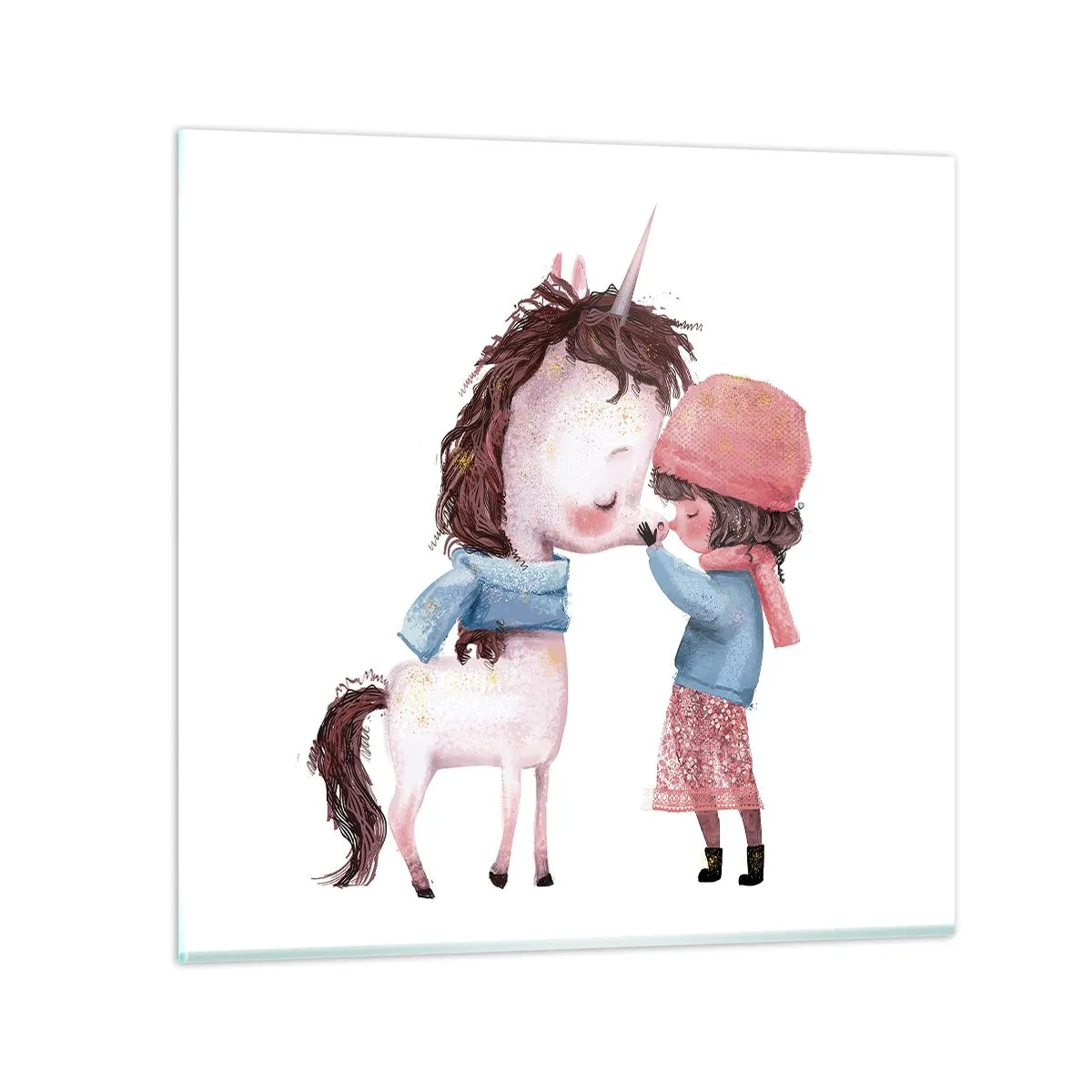 Quadro su vetro - Racconto d'inverno - 40x40 cm