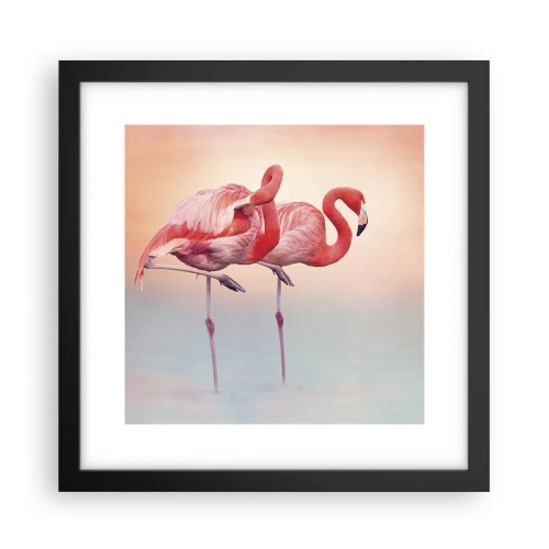 Poster in cornice nera - Nel colore del sole al tramonto - 30x30 cm