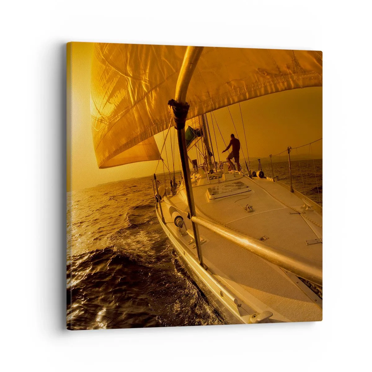 Quadro su tela - Stampe su Tela - Serata dorata dopo un giorno multicolore - 40x40 cm